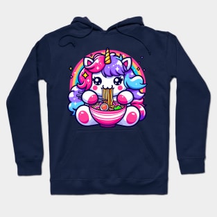 Rainbow Unicorn Eating Ramen Hoodie